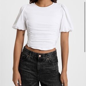 Express White Puff Sleeve Blouse